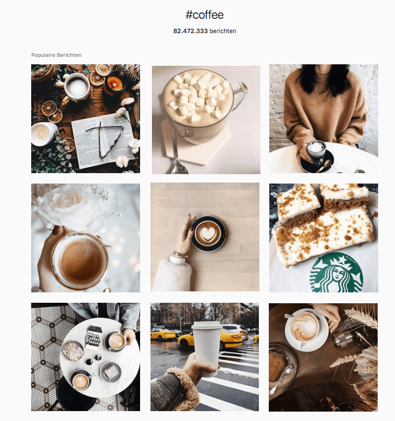 #coffee op Instagram